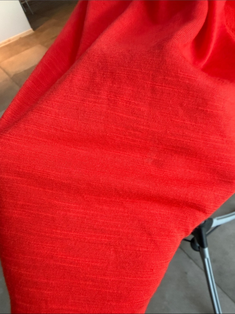 NWT Anthropologie Porridge Short Sleeve Shirt in Bright Orange Red - size XS - Picture 8 of 9